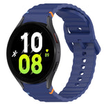 Welliges genähtes Schnellverschluss-Silikon-Uhrenarmband, für Samsung Galaxy Watch 5 Golf Edition, für Samsung Galaxy Watch 5 44mm, für Samsung Galaxy Watch 5 Pro 45mm, für Samsung Galaxy Watch 5 40mm