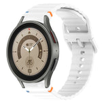 Welliges genähtes Schnellverschluss-Silikon-Uhrenarmband, für Samsung Galaxy Watch 5 Golf Edition, für Samsung Galaxy Watch 5 44mm, für Samsung Galaxy Watch 5 Pro 45mm, für Samsung Galaxy Watch 5 40mm