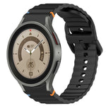 Welliges genähtes Schnellverschluss-Silikon-Uhrenarmband, für Samsung Galaxy Watch 5 Golf Edition, für Samsung Galaxy Watch 5 44mm, für Samsung Galaxy Watch 5 Pro 45mm, für Samsung Galaxy Watch 5 40mm