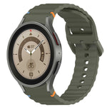 Welliges genähtes Schnellverschluss-Silikon-Uhrenarmband, für Samsung Galaxy Watch 5 Golf Edition, für Samsung Galaxy Watch 5 44mm, für Samsung Galaxy Watch 5 Pro 45mm, für Samsung Galaxy Watch 5 40mm