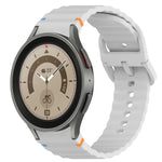 Welliges genähtes Schnellverschluss-Silikon-Uhrenarmband, für Samsung Galaxy Watch 5 Golf Edition, für Samsung Galaxy Watch 5 44mm, für Samsung Galaxy Watch 5 Pro 45mm, für Samsung Galaxy Watch 5 40mm