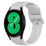 Silikonarmband mit Wellenmuster und Schnellverschluss, passend für Samsung Galaxy Watch 4 (44 mm), Samsung Galaxy Watch 4 (40 mm), Samsung Galaxy Watch 4 Classic (46 mm) und Samsung Galaxy Watch 4 Classic (42 mm).