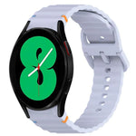 Silikonarmband mit Wellenmuster und Schnellverschluss, passend für Samsung Galaxy Watch 4 (44 mm), Samsung Galaxy Watch 4 (40 mm), Samsung Galaxy Watch 4 Classic (46 mm) und Samsung Galaxy Watch 4 Classic (42 mm).