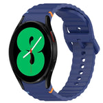 Silikonarmband mit Wellenmuster und Schnellverschluss, passend für Samsung Galaxy Watch 4 (44 mm), Samsung Galaxy Watch 4 (40 mm), Samsung Galaxy Watch 4 Classic (46 mm) und Samsung Galaxy Watch 4 Classic (42 mm).
