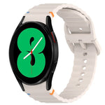Silikonarmband mit Wellenmuster und Schnellverschluss, passend für Samsung Galaxy Watch 4 (44 mm), Samsung Galaxy Watch 4 (40 mm), Samsung Galaxy Watch 4 Classic (46 mm) und Samsung Galaxy Watch 4 Classic (42 mm).