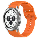 Silikonarmband mit Wellenmuster und Schnellverschluss, passend für Samsung Galaxy Watch 4 (44 mm), Samsung Galaxy Watch 4 (40 mm), Samsung Galaxy Watch 4 Classic (46 mm) und Samsung Galaxy Watch 4 Classic (42 mm).