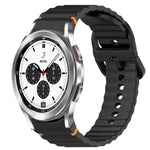 Silikonarmband mit Wellenmuster und Schnellverschluss, passend für Samsung Galaxy Watch 4 (44 mm), Samsung Galaxy Watch 4 (40 mm), Samsung Galaxy Watch 4 Classic (46 mm) und Samsung Galaxy Watch 4 Classic (42 mm).
