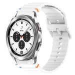 Silikonarmband mit Wellenmuster und Schnellverschluss, passend für Samsung Galaxy Watch 4 (44 mm), Samsung Galaxy Watch 4 (40 mm), Samsung Galaxy Watch 4 Classic (46 mm) und Samsung Galaxy Watch 4 Classic (42 mm).
