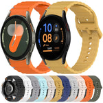 Silikonarmband mit Wellenmuster und Schnellverschluss, passend für Samsung Galaxy Watch 4 (44 mm), Samsung Galaxy Watch 4 (40 mm), Samsung Galaxy Watch 4 Classic (46 mm) und Samsung Galaxy Watch 4 Classic (42 mm).