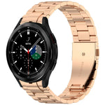 Three Beads Button Quick Release Metal Watch Band, For Samsung Galaxy Watch FE 40mm, For Samsung Galaxy Watch 7 40 / 44mm, For Samsung Galaxy Watch 6 Classic 43 / 47mm, For Samsung Galaxy Watch 6  40 / 44mm, For Samsung Galaxy Watch 5 40 / 44mm        ...