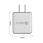 1USB QC 3.0 Wire Drawing Quick Charger US-Stecker, schwarz, weiß