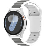 Zweifarbiges, I-förmiges Silikon-Uhrenarmband, für Samsung Galaxy Watch 20 mm und 22 mm
