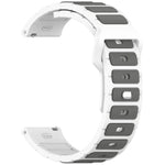 Zweifarbiges, I-förmiges Silikon-Uhrenarmband, für Samsung Galaxy Watch 20 mm und 22 mm