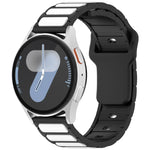 Zweifarbiges, I-förmiges Silikon-Uhrenarmband, für Samsung Galaxy Watch 20 mm und 22 mm