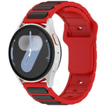 Zweifarbiges, I-förmiges Silikon-Uhrenarmband, für Samsung Galaxy Watch 20 mm und 22 mm