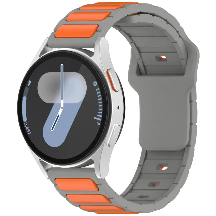 Zweifarbiges, I-förmiges Silikon-Uhrenarmband, für Samsung Galaxy Watch 20 mm und 22 mm