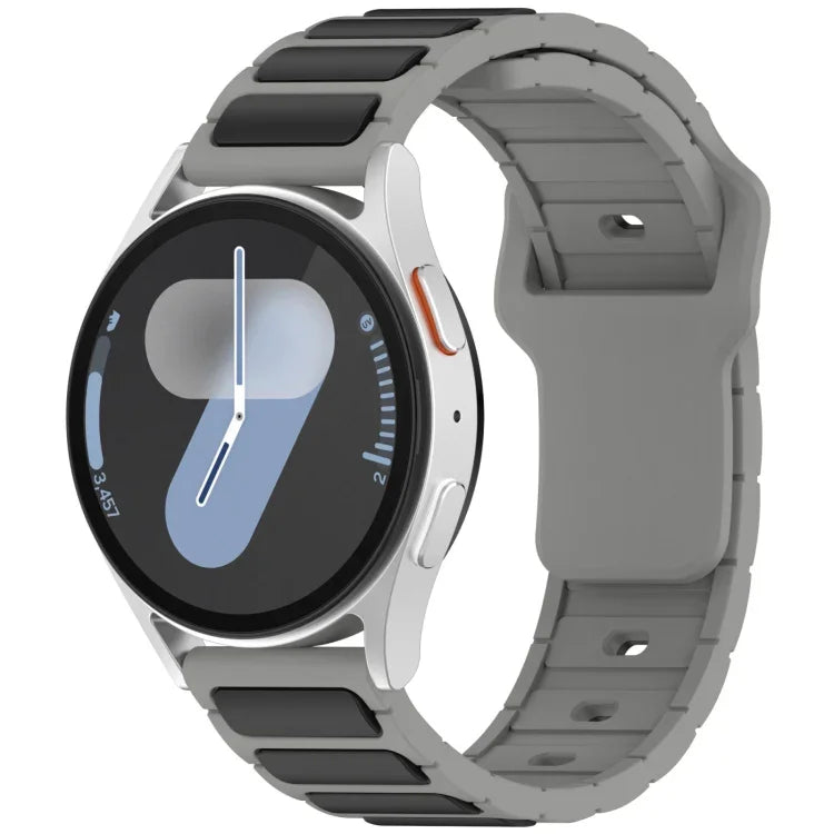 Zweifarbiges, I-förmiges Silikon-Uhrenarmband, für Samsung Galaxy Watch 20 mm und 22 mm