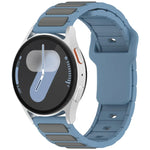 Zweifarbiges, I-förmiges Silikon-Uhrenarmband, für Samsung Galaxy Watch 20 mm und 22 mm