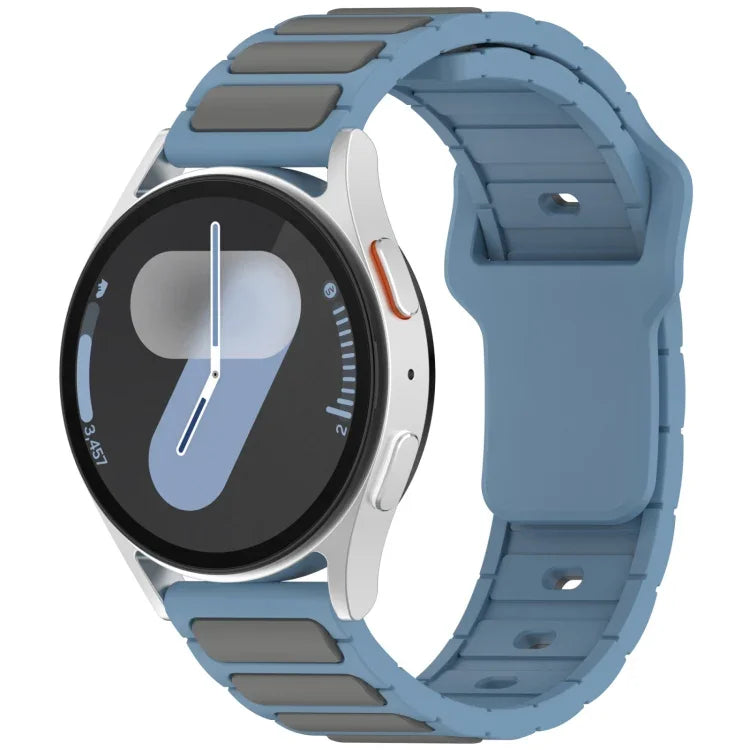 Zweifarbiges, I-förmiges Silikon-Uhrenarmband, für Samsung Galaxy Watch 20 mm und 22 mm