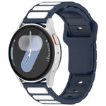 Zweifarbiges, I-förmiges Silikon-Uhrenarmband, für Samsung Galaxy Watch 20 mm und 22 mm