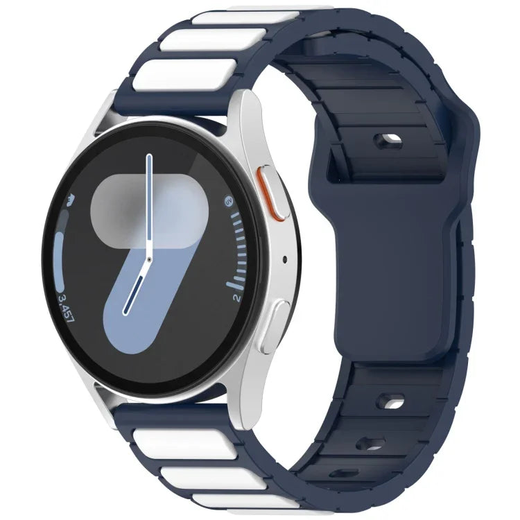 Zweifarbiges, I-förmiges Silikon-Uhrenarmband, für Samsung Galaxy Watch 20 mm und 22 mm