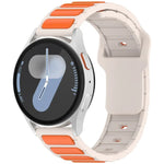 Zweifarbiges, I-förmiges Silikon-Uhrenarmband, für Samsung Galaxy Watch 20 mm und 22 mm