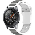 Zweifarbiges, I-förmiges Silikon-Uhrenarmband, für Samsung Galaxy Watch 20 mm und 22 mm