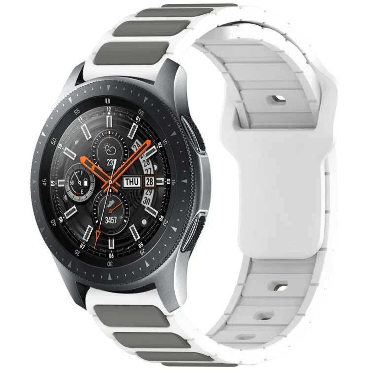 Zweifarbiges, I-förmiges Silikon-Uhrenarmband, für Samsung Galaxy Watch 20 mm und 22 mm