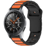 Zweifarbiges, I-förmiges Silikon-Uhrenarmband, für Samsung Galaxy Watch 20 mm und 22 mm
