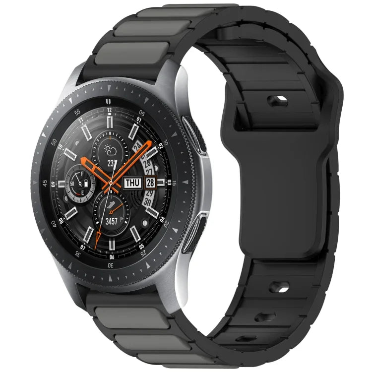 Zweifarbiges, I-förmiges Silikon-Uhrenarmband, für Samsung Galaxy Watch 20 mm und 22 mm