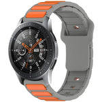 Zweifarbiges, I-förmiges Silikon-Uhrenarmband, für Samsung Galaxy Watch 20 mm und 22 mm