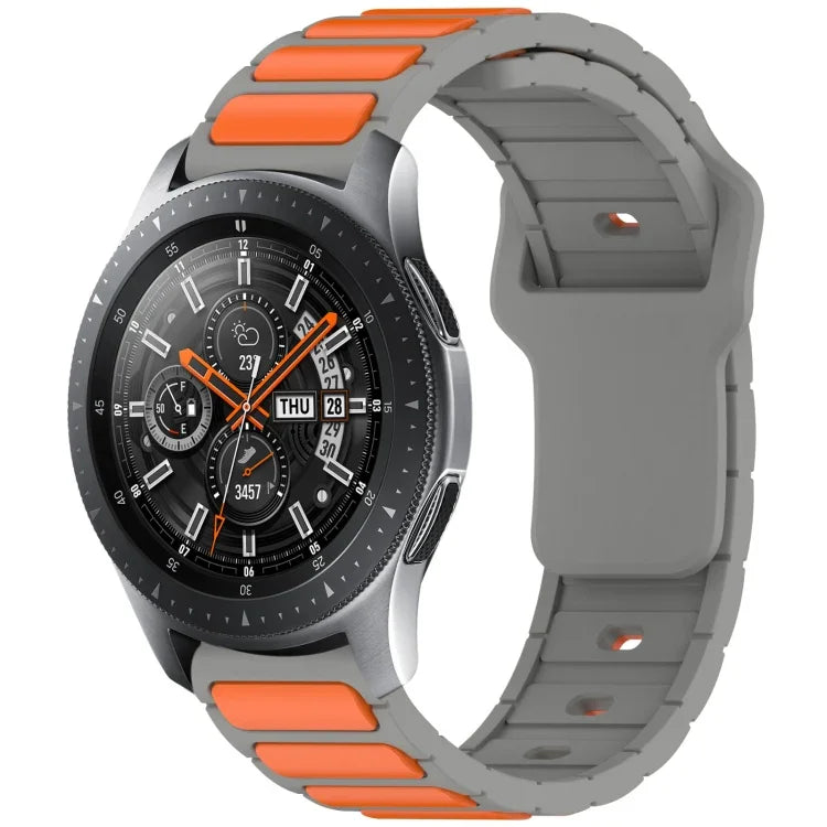 Zweifarbiges, I-förmiges Silikon-Uhrenarmband, für Samsung Galaxy Watch 20 mm und 22 mm