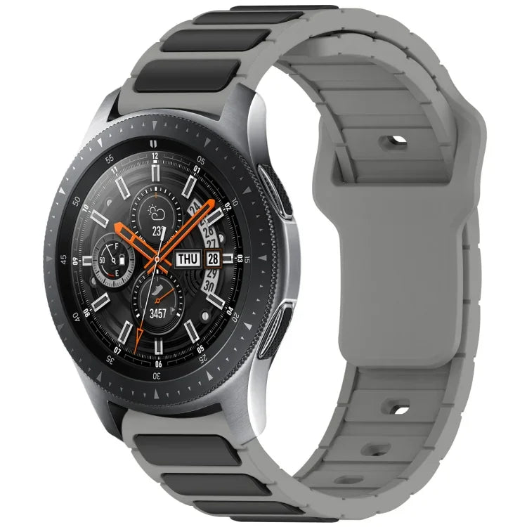 Zweifarbiges, I-förmiges Silikon-Uhrenarmband, für Samsung Galaxy Watch 20 mm und 22 mm