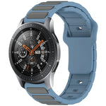 Zweifarbiges, I-förmiges Silikon-Uhrenarmband, für Samsung Galaxy Watch 20 mm und 22 mm