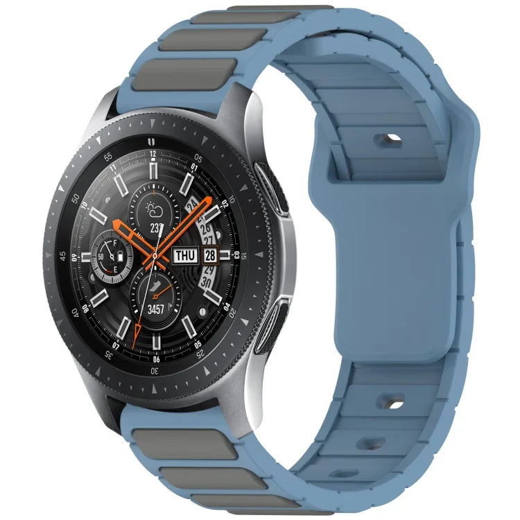 Zweifarbiges, I-förmiges Silikon-Uhrenarmband, für Samsung Galaxy Watch 20 mm und 22 mm