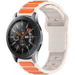Zweifarbiges, I-förmiges Silikon-Uhrenarmband, für Samsung Galaxy Watch 20 mm und 22 mm