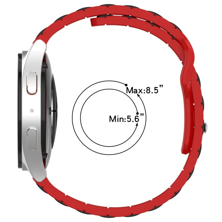 Zweifarbiges, I-förmiges Silikon-Uhrenarmband, für Samsung Galaxy Watch 20 mm und 22 mm