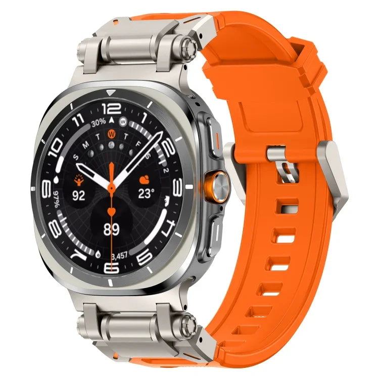 Silikon-Uhrenarmband mit Schnellverschluss und Titan-Anschluss, für Samsung Galaxy Watch Ultra 47 mm / Ultra 2025