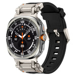 Titanium Connector Quick Release Silicone Watch Band, For Samsung Galaxy Watch Ultra 47mm / Ultra 2025