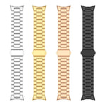 Dreifach-Perlen-Armband aus Edelstahl mit integrierter Faltschließe, für Google Pixel Watch 4 / Watch 3 (45 mm)