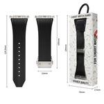 Silikonarmband mit Titan-Verbinder, silberner Schnalle, für Samsung Galaxy Watch Ultra 47 mm / Ultra 2025
