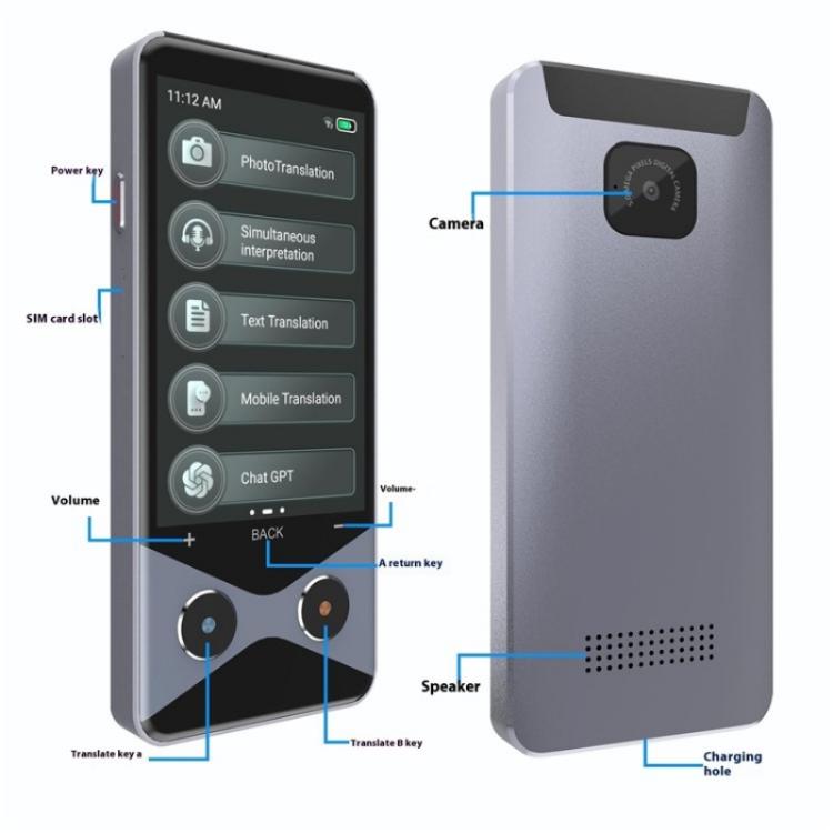 V9000 Unterstützt 137 Sprachen KI Smart Translator 4G WiFi Offline-Fotoübersetzungsgerät