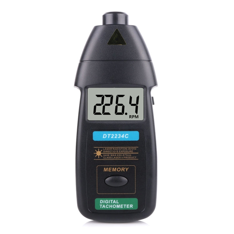 DT2234C Digitaler Laser-Drehzahlmesser RPM Messgerät berührungslos, DT2234C