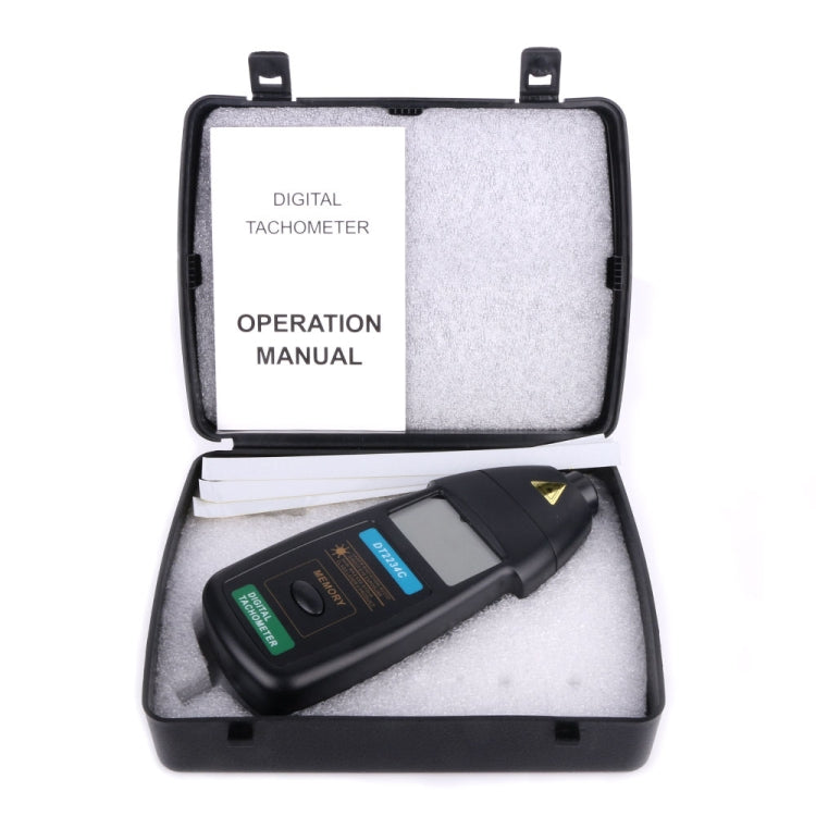 DT2234C Digitaler Laser-Drehzahlmesser RPM Messgerät berührungslos, DT2234C