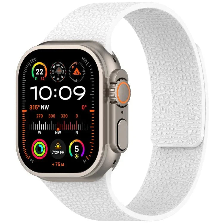 Magnetisches Silikon-Uhrenarmband mit Litschi-Textur, für Apple Watch 46 mm / 49 mm / 45 mm / 44 mm, für Apple Watch 42 mm / 41 mm / 40 mm / 38 mm