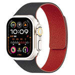 Magnetisches Silikon-Uhrenarmband mit Litschi-Textur, für Apple Watch 46 mm / 49 mm / 45 mm / 44 mm, für Apple Watch 42 mm / 41 mm / 40 mm / 38 mm