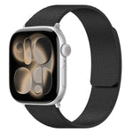 Magnetisches Silikon-Uhrenarmband mit Litschi-Textur, für Apple Watch 46 mm / 49 mm / 45 mm / 44 mm, für Apple Watch 42 mm / 41 mm / 40 mm / 38 mm