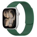 Magnetisches Silikon-Uhrenarmband mit Litschi-Textur, für Apple Watch 46 mm / 49 mm / 45 mm / 44 mm, für Apple Watch 42 mm / 41 mm / 40 mm / 38 mm