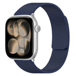 Magnetisches Silikon-Uhrenarmband mit Litschi-Textur, für Apple Watch 46 mm / 49 mm / 45 mm / 44 mm, für Apple Watch 42 mm / 41 mm / 40 mm / 38 mm