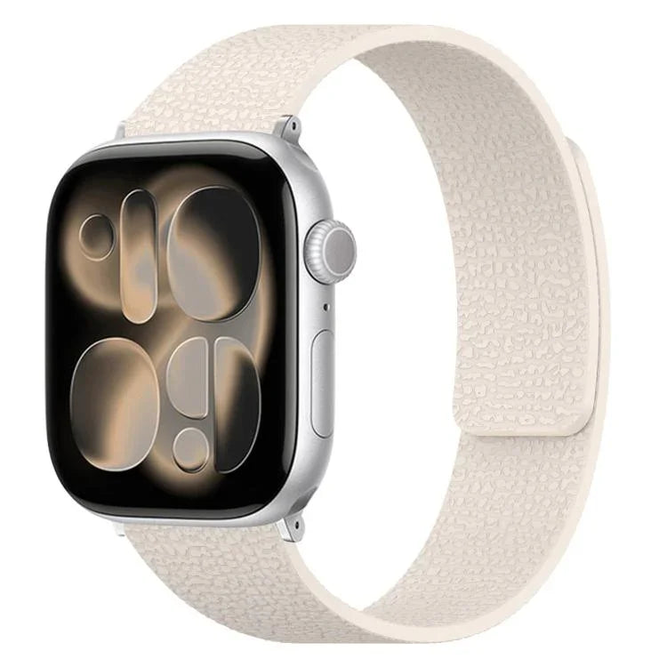 Magnetisches Silikon-Uhrenarmband mit Litschi-Textur, für Apple Watch 46 mm / 49 mm / 45 mm / 44 mm, für Apple Watch 42 mm / 41 mm / 40 mm / 38 mm